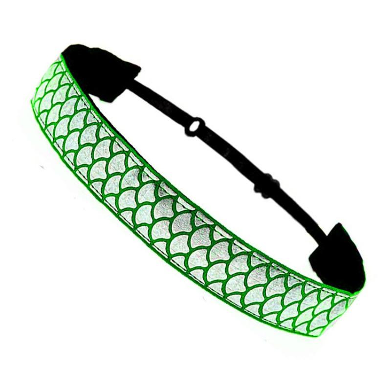 Neues Sport-Stirnband Lauf-Stirnband rutschfest Trendiges Meerjungfrauen-Stirnband Fitness-Yoga-Stirnband Schuppen-Stirnband