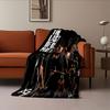 The image shows armed characters from "The Last of Us Part II" in action poses. for all seasons blanket lunch break throw gift