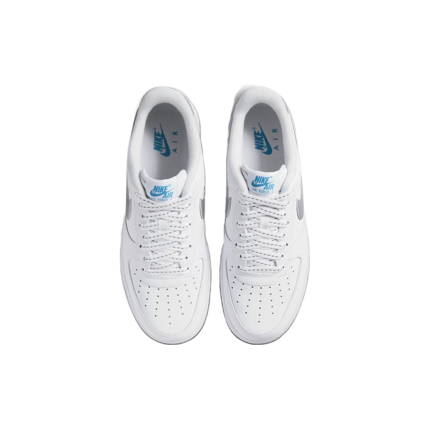 Nike Air Force 1 07 White Laser Blue Мужские кроссовки металлик-серебристый DR0142-100 40 — фото 4