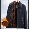 Giacche invernali da uomo di mezza età e anziani Papà Abiti invernali Ciniglia Plus Size Cardigan caldo addensato in velluto L-5XL