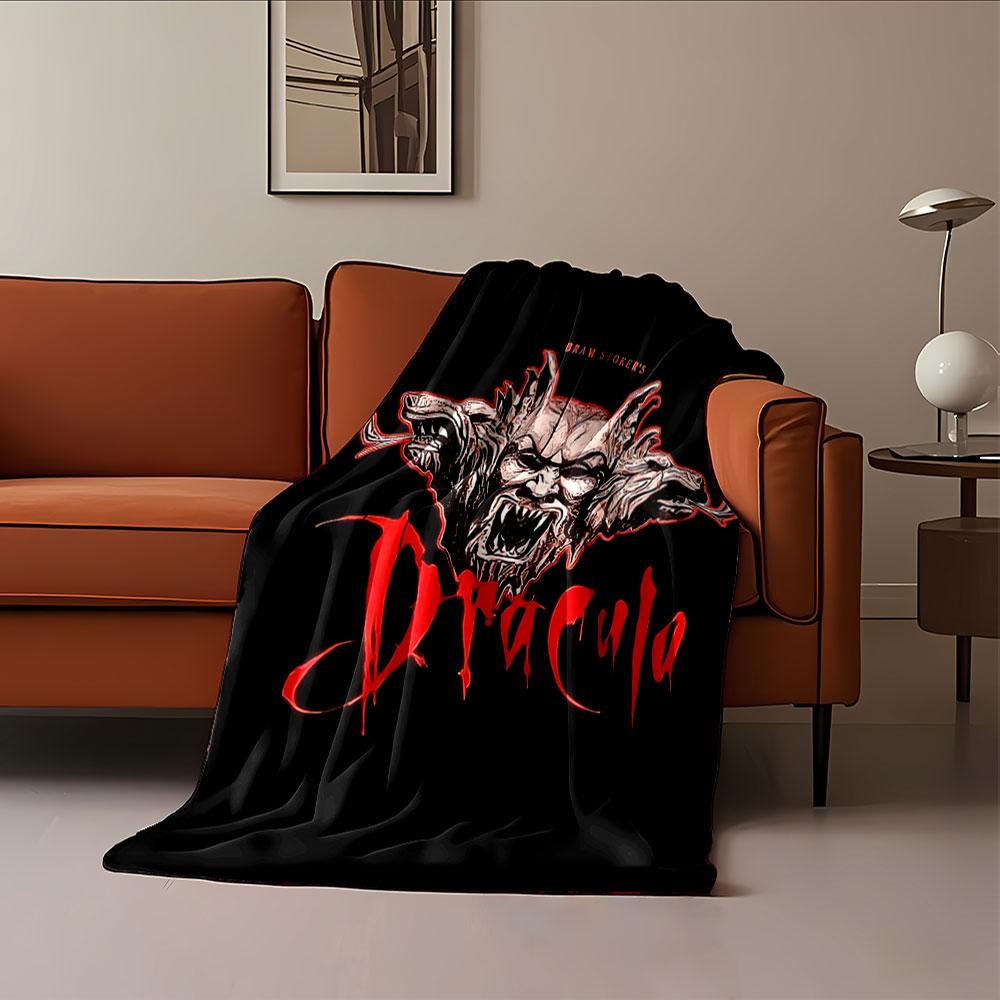 Dracula Gothic Horror Design for All Seasons Blanket Lunch Break Throw Gift