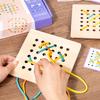 Montessori Early Education Children'S Double Battle Pattern Rope Game Exercise Baby Hand-Eye Coordination Toy