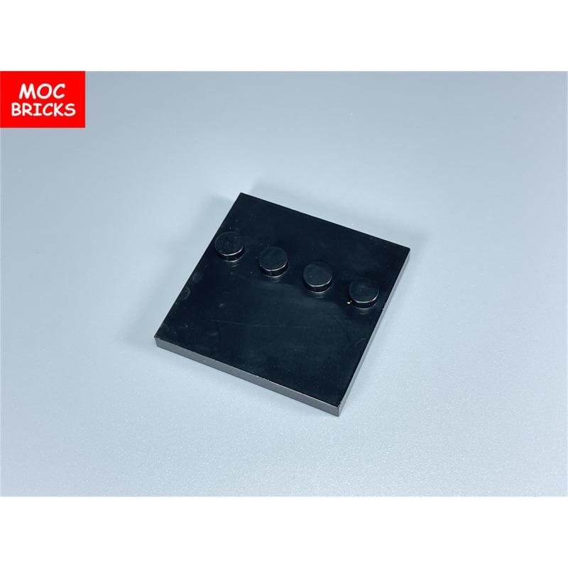 50pcs / lot MY OWN CREATION Blocks Figure Black Unprinted Base Plate 4x4 Add-Ons Assembled Building Blocks Playthings Children Gifts