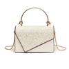 Bag women's new sequined texture portable small square bag fashion chain single shoulder oblique span bag tide