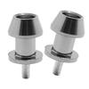 2pcs Silver Aluminum Alloy M8 Motorcycle Racing Adapter Holder Swingarm Coil Slider Mount Stand Screw