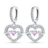 925 Sterling Silver Love Feather Moon Star Heart Earrings Fit Original Charms Hoop for Women Girls Stud Earring Jewelry Gifts