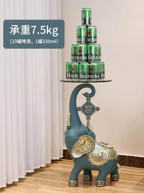 Home Dector Elephant Statue Floor Storage Housewarming Gifts Living Room Home Side Decoration TV Cabinet Tea Table LargeOrnament