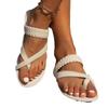 Pinch Toe Flat Women's Slippers Oversized  Fashionable New Solid Color Casual Women's Sandals One Line Toe Sandals