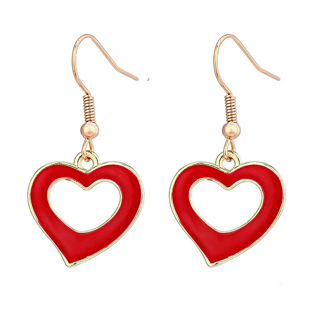 Versatile Personalized And Heart Earrings In Alloy For Pink Women