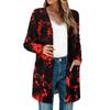 Women's Lightweight Long Sleeve Open Front Cardigans Long Sleeve Lightweight Vintage Printed Coat With Pockets
