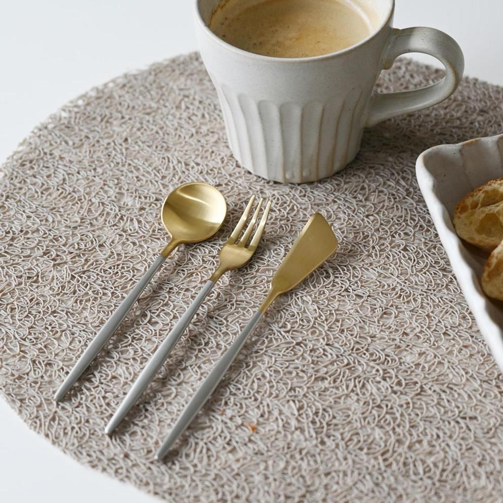 Abella Mattes Edelstahl-Buttermesser Zweifarbig