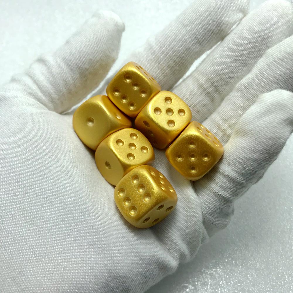 Disponible: Dés de Mahjong Dorés 16 mm avec Coins Arrondis
