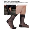 Herren-Seidensocken, hautfarbene Kleidersocken, ultradünne Nylon-Business-Socken, Sommer-coole Rundhals-Socken