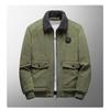 Autumn/Winter Men's Corduroy Lambskin Jacket, Loose, Thickened, Casual Lapel Men's Coat