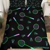 Parure de lit Badminton Housse de couette Badminton pour Enfants Adolescents Hommes Thème Sportif Joueur Housse de couette Cool Décor Jeux Compétitifs