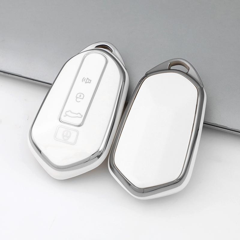 Premium Soft TPU Car Key Case Cover Shell for Ruilan Geely LIVAN 7 8 9 X3 PRO Key Rings Keychain Bag Accessories