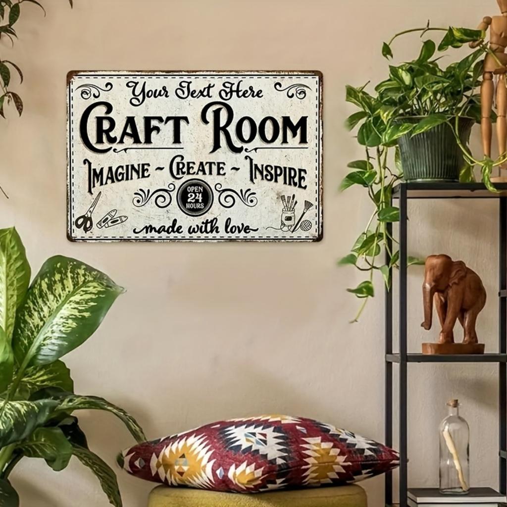 1pc Personalized Custom Name Metal Sign Home Decor Decorative Wall Art Dustproof Water Resistant