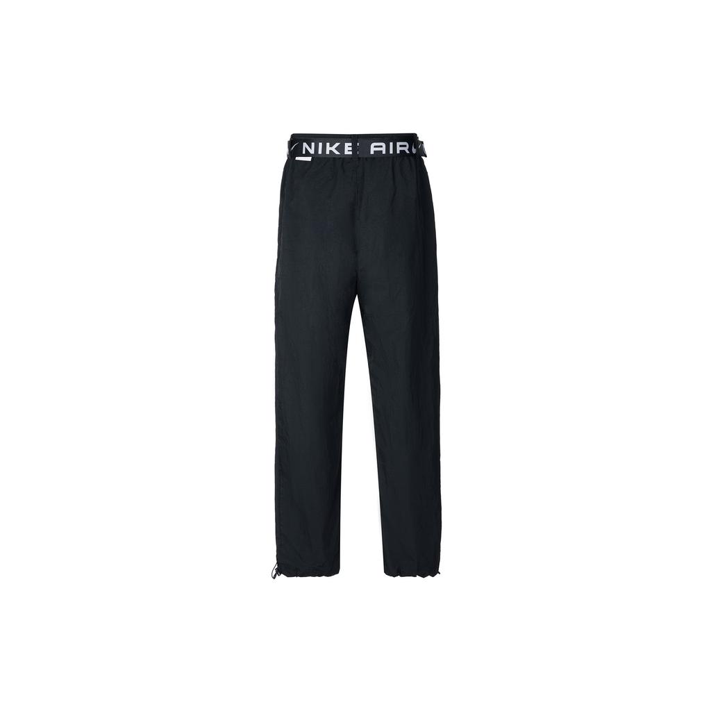 Nike Pantaloni Drepți Casual cu Șireturi Largi Femei Partea de Jos Negru FB8085-010