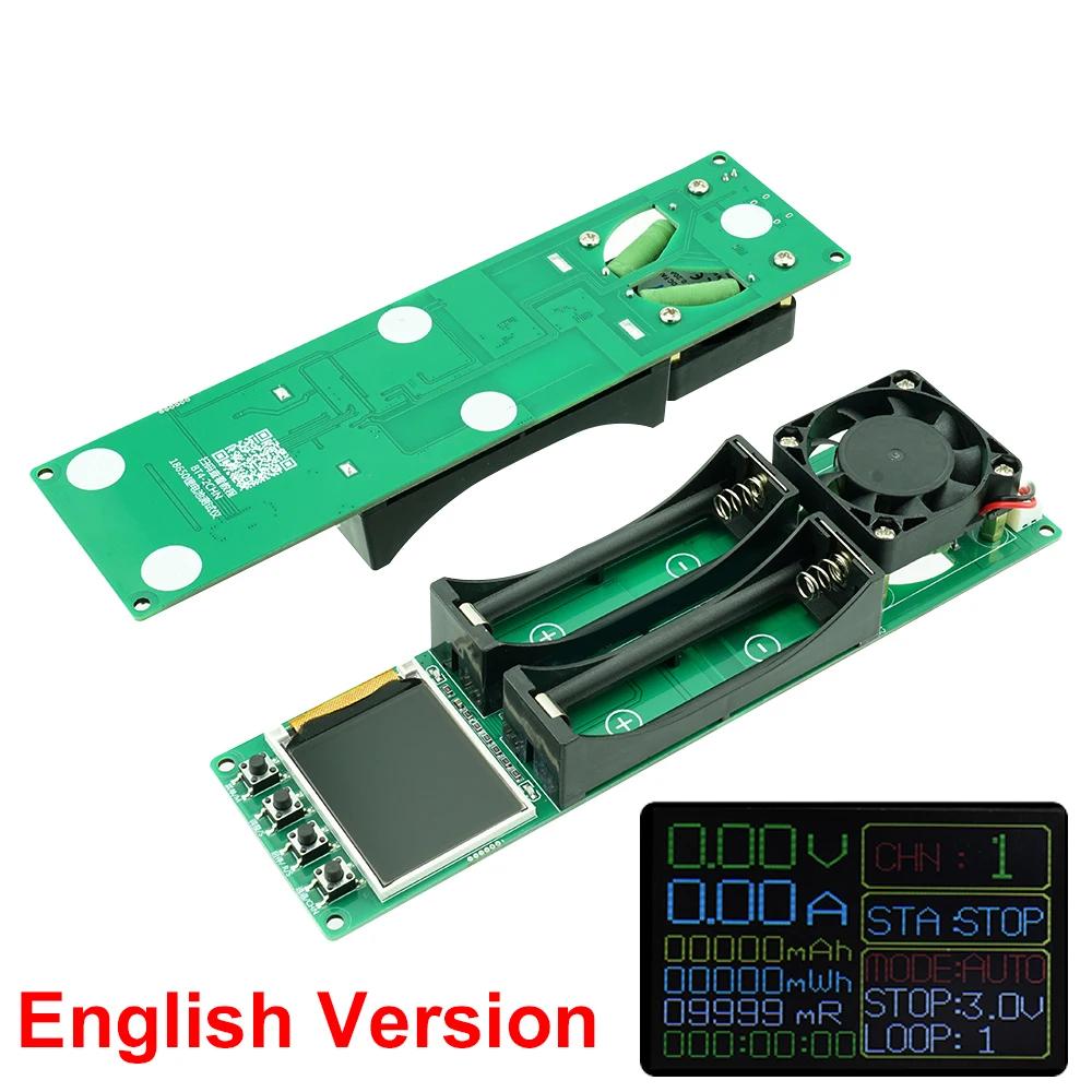 

2-CH 18650 21700 Battery Capacity Tester MAh MWh Digital Internal Resistance Meter with 1A Charge Discharge Function Fan Cooling