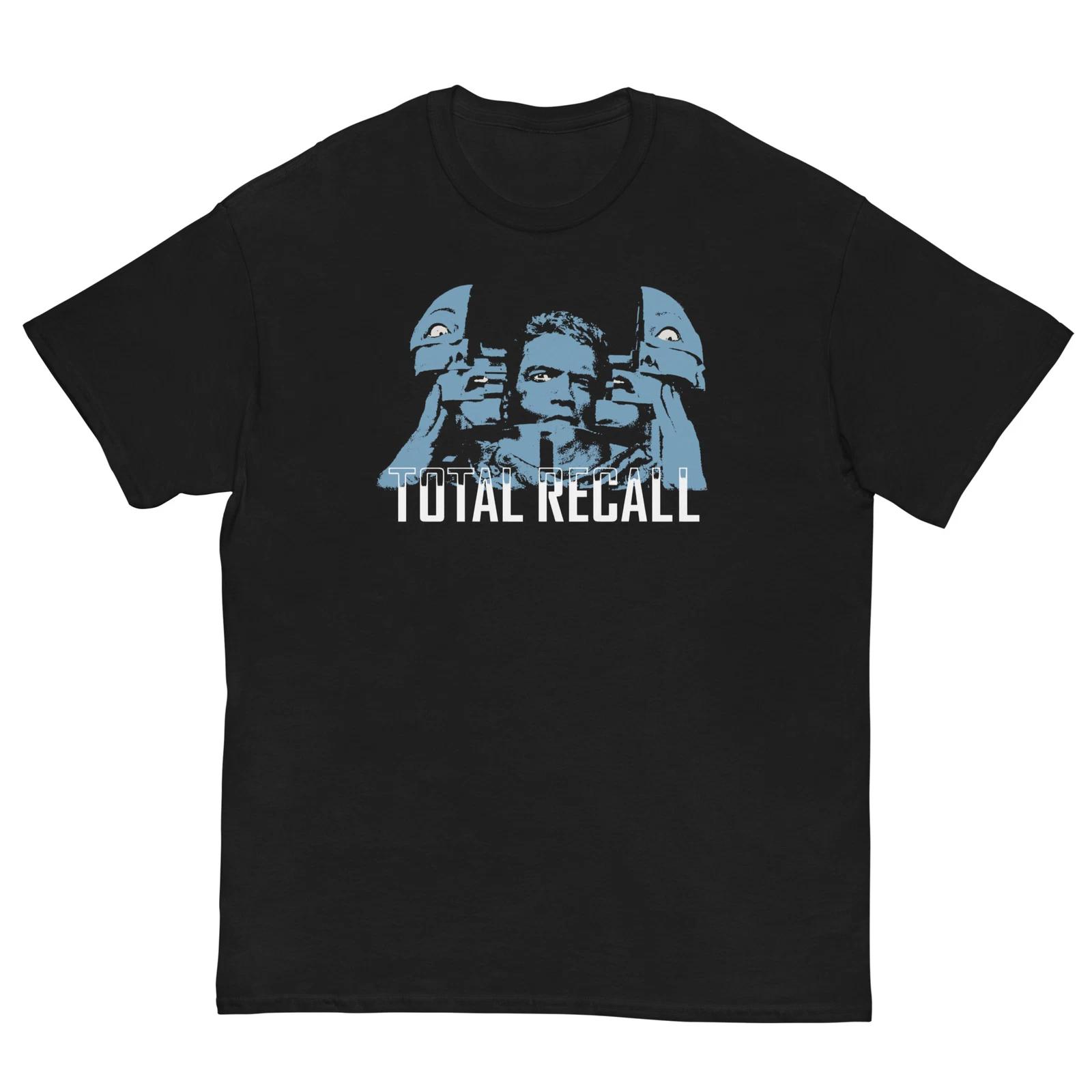 Total Recall Black Graphic 100% Cotton T-shirt Mens Tees Top Unisex classic tee XL