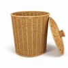 Woven Wastebasket Lightweight Cylindrical Tapered Waste Bin Decorative