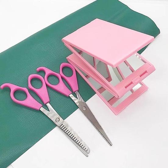 Multi-Angle Folding Self Haircutting Mirror Head Back View Available Foldable Makeup Mirror 4-Way