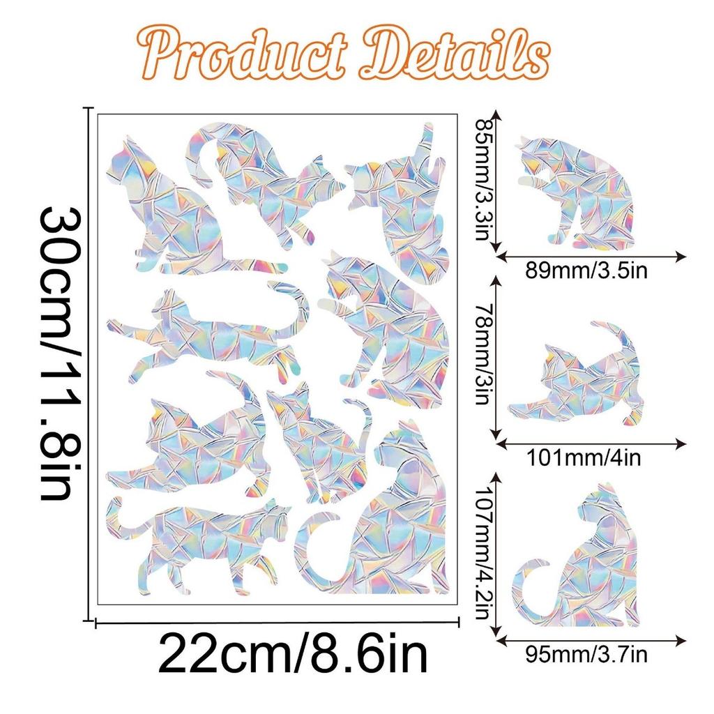Christmas Windows Rainbow Prism Stickers Rainbow Film for Window Glass Clings Static Removable Suncatcher Decal Sticker