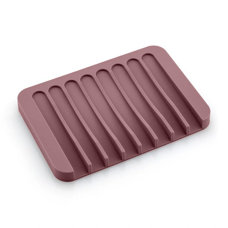 Silicone Soap Rack Free Punch Non-Slip Easy Clean Self Draining Soap Holder for Bathroom Kitchen Shower