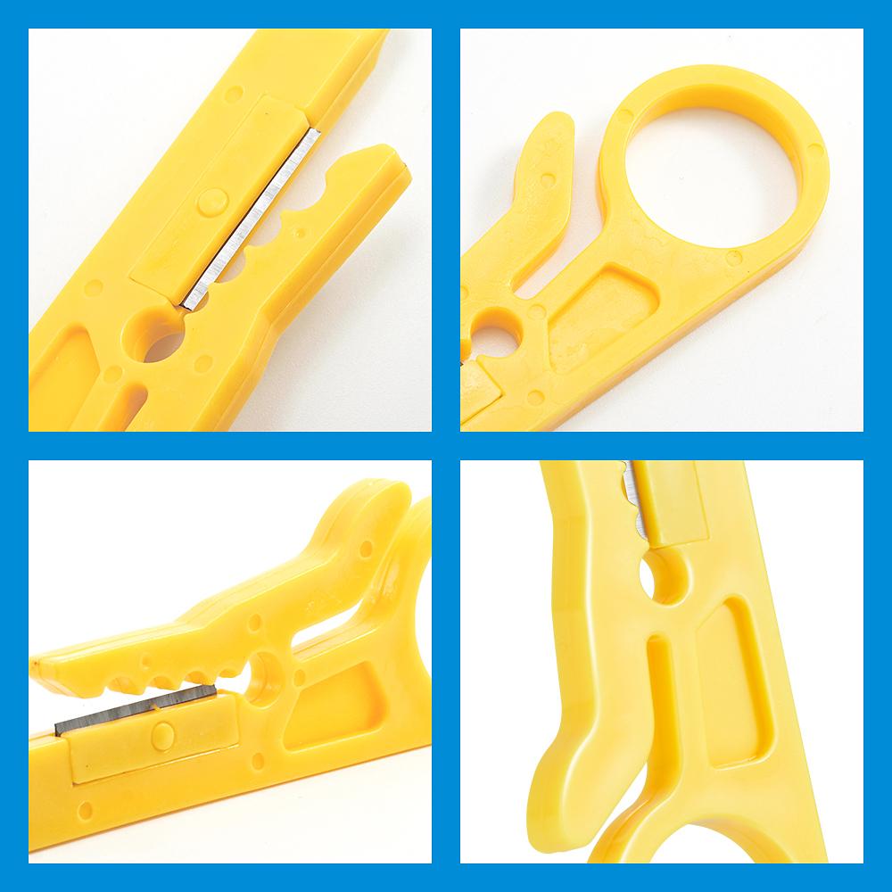 Small Yellow Knife Wire Cutter,Simple Wire Stripping And Wire Cutting Knife, Wire And Network Cable Dedicated Wire Stripping Pliers And Crimping Tools