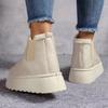 Cizme de zăpadă de mărime mare pentru toamna și iarna femeilor, noi, cu catifea groasă, pantofi de bumbac retro, cizme de bumbac pentru femei