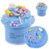 Furry Cloud Slime Kit – DIY Cotton Slime Set (Blue/White/Pink/Yellow), Stress Relief Squeeze Toy for Kids, Soft Colored Slime Clay