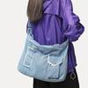 Denim Bag Large Capacity Messenger Bag Women'S Spring And Summer Harajuku Single Shoulder Function Mailman Tooling Bag