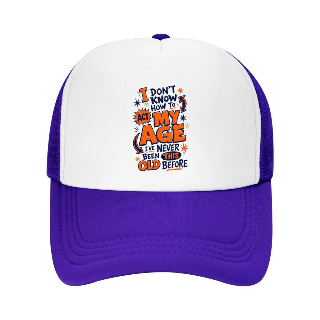 Too Old For This Humor Quote Mesh Baseball Cap Casual Hat Outdoor For Womens Unisex FeUnisex