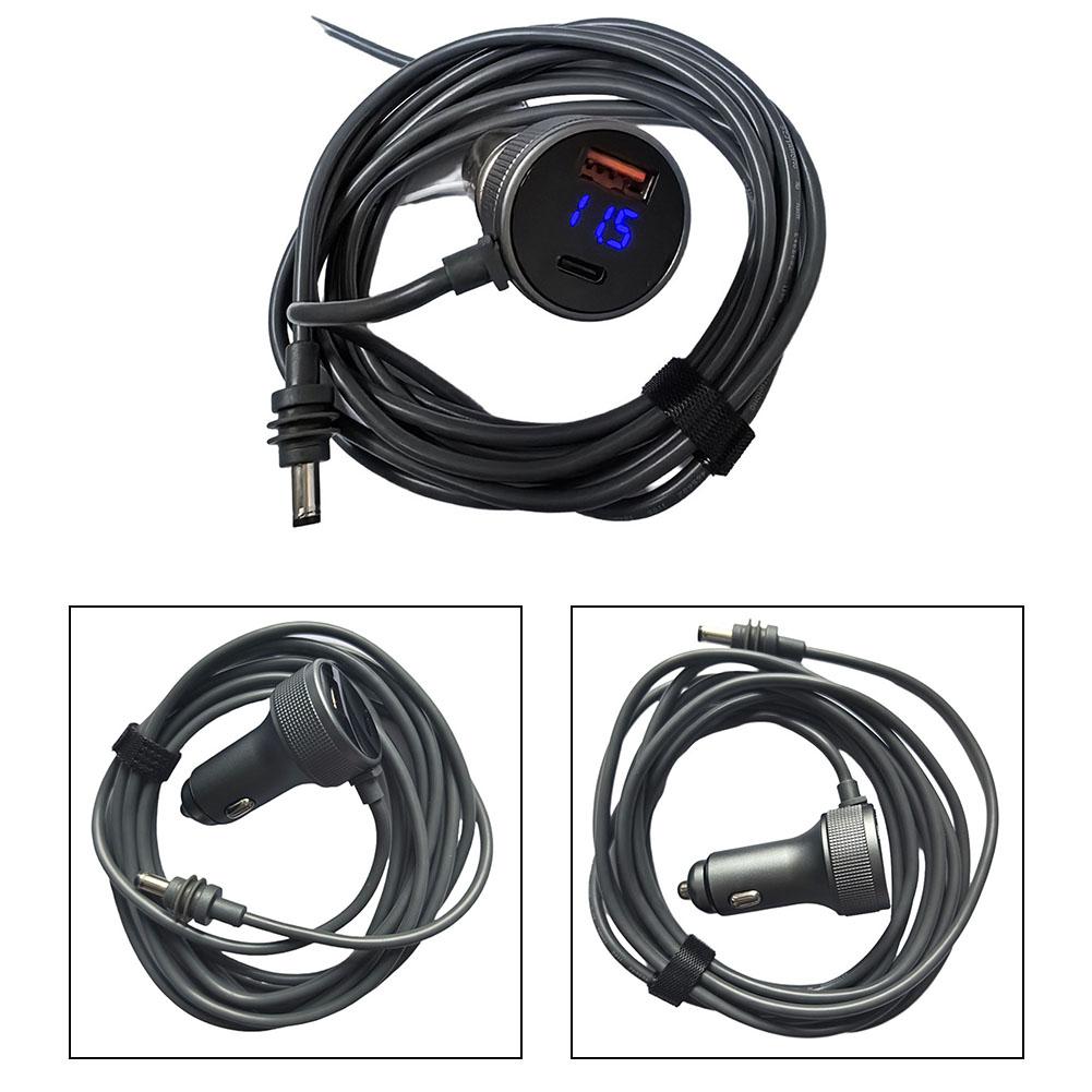 300cm For Starlink For Mini Dual USB Car Charger 12V-24V Car Cigarette Lighter Connection Cable PD Fast Charge