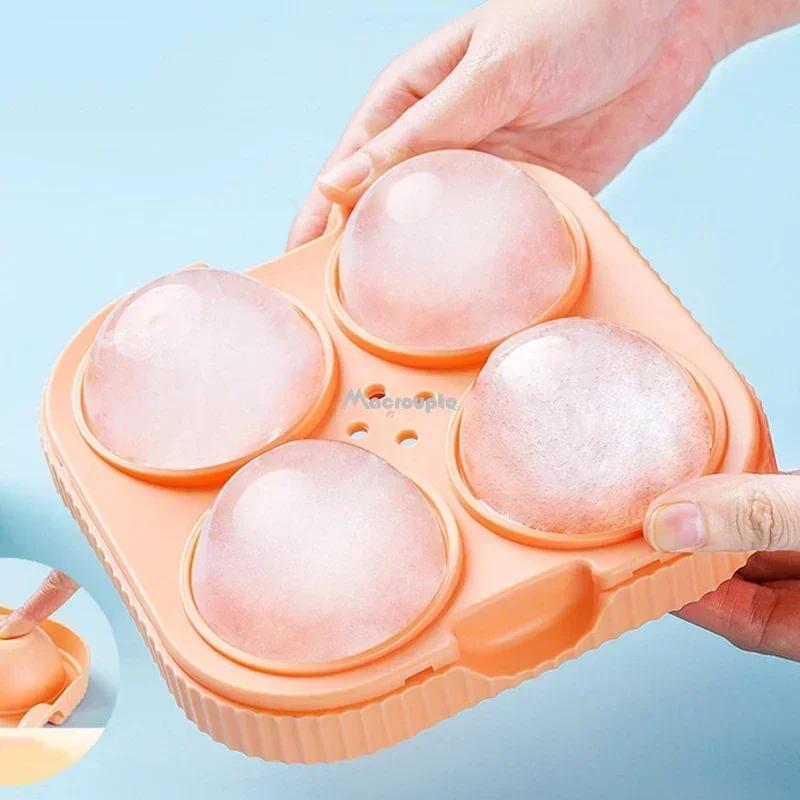 Silicone Ice Ball Maker Large 6.5cm 3D Big Round Sphere High Balls Ice Shape Cube Mold Tray for Whiskey Cocktail Bar Tools Mold