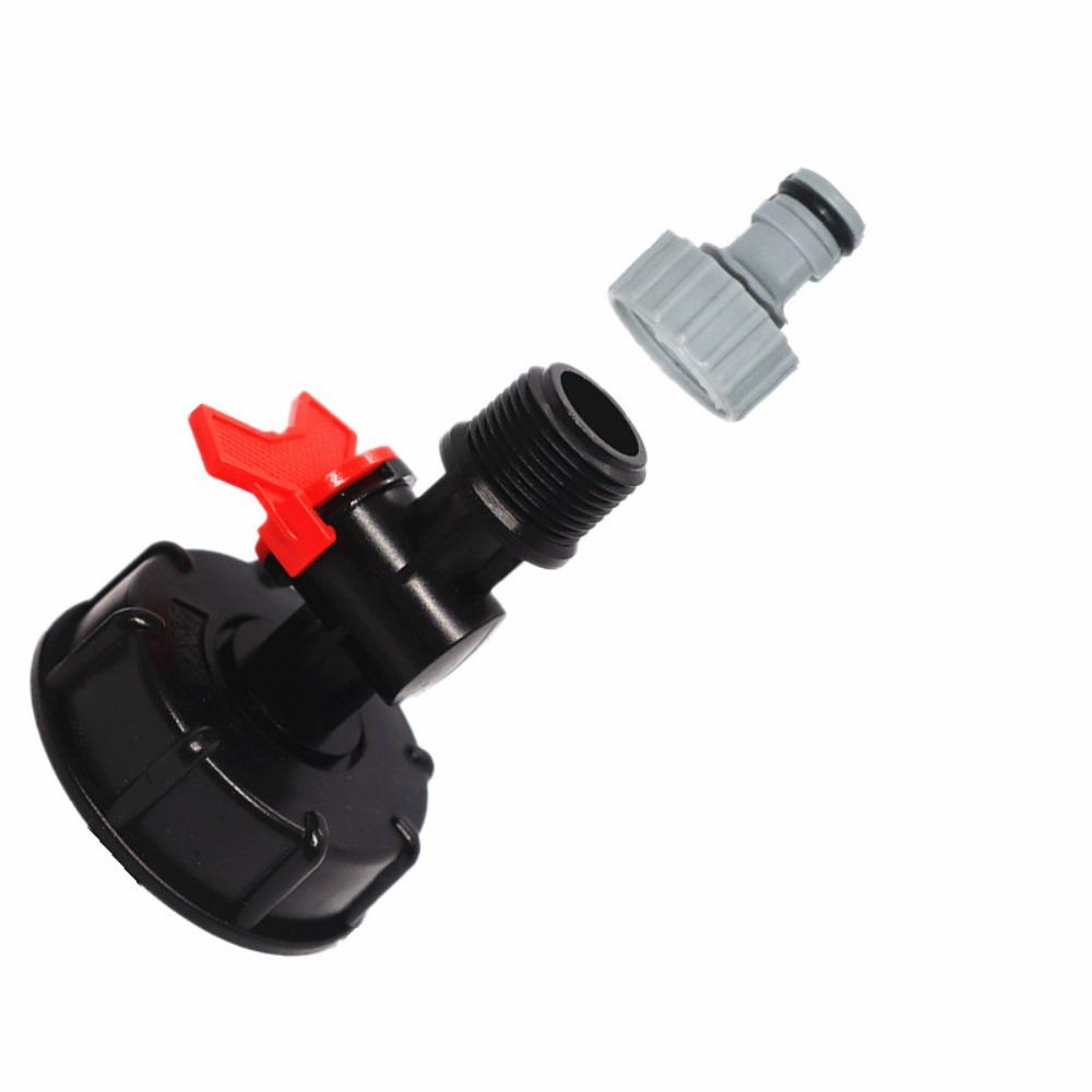 PVC Bulkhead Fitting Water Tank Replacement Spigot Drainage Faucet Connector for Rain Barrels Aquariums Ponds