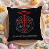 F-Fullmetal A-Alchemist Cushion Cover Linen Organic Fabric Double-Sided Printing Breathable Pillow Case Sofa Home Decor Gift