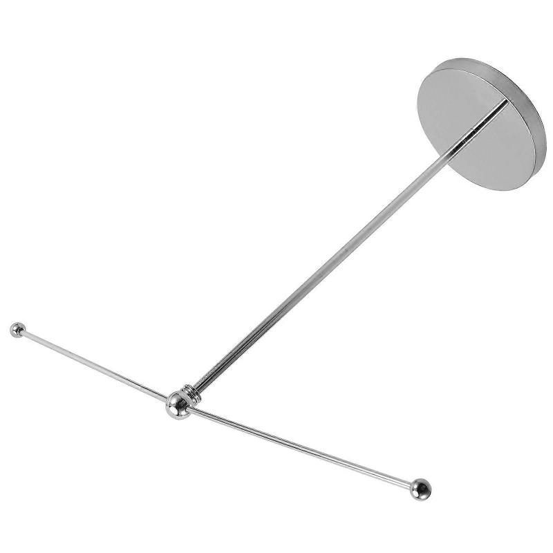 Silver Stainless Steel Conference Flagpole with Stable Base