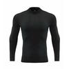 2024 Autumn Men's Quick-Dry Long Sleeve Fitness Top with Half-High Collar