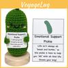 Unique Handmade Knitted Gift Set With Funny Cucumber And Potato Expressions