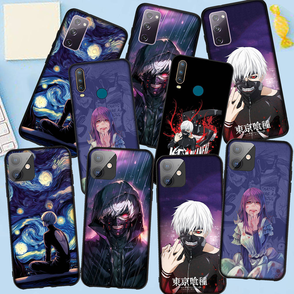 Pouzdro na telefon Samsung Galaxy S25 S24 S23 iPhone 16 15 Xiaomi Redmi Note 14 13 12 16E X 11 Pro Max OPPO Moto Huawei Anime Tokyo Ghoul Ken Kaneki kryt