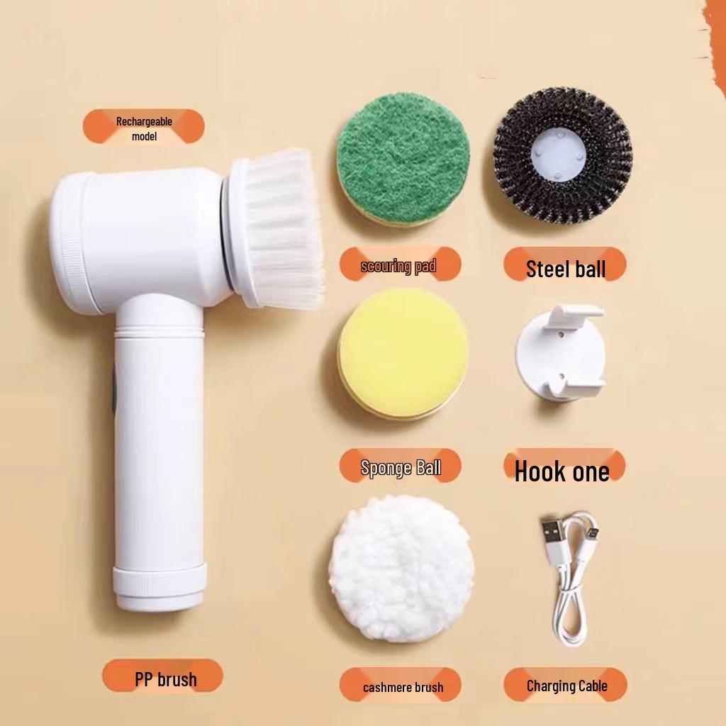 Portable Multifunctional Wireless Cleaning Brush for Bathrooms and Kitchens
