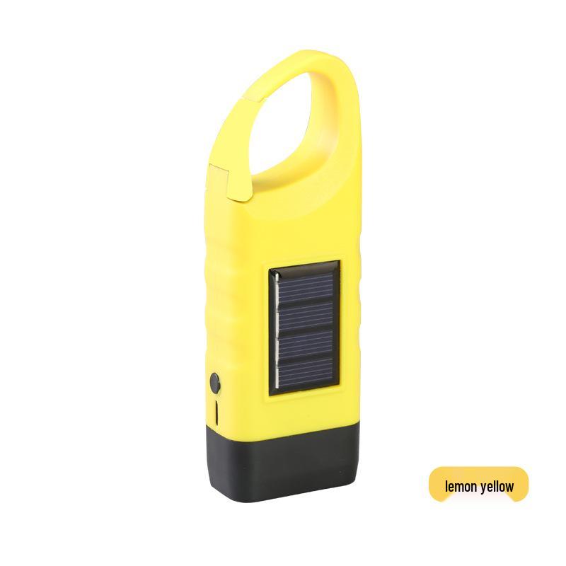 Solar Hand Crank Multi-Functional Emergency Camping Light - Portable Outdoor Power Generation Flashlight