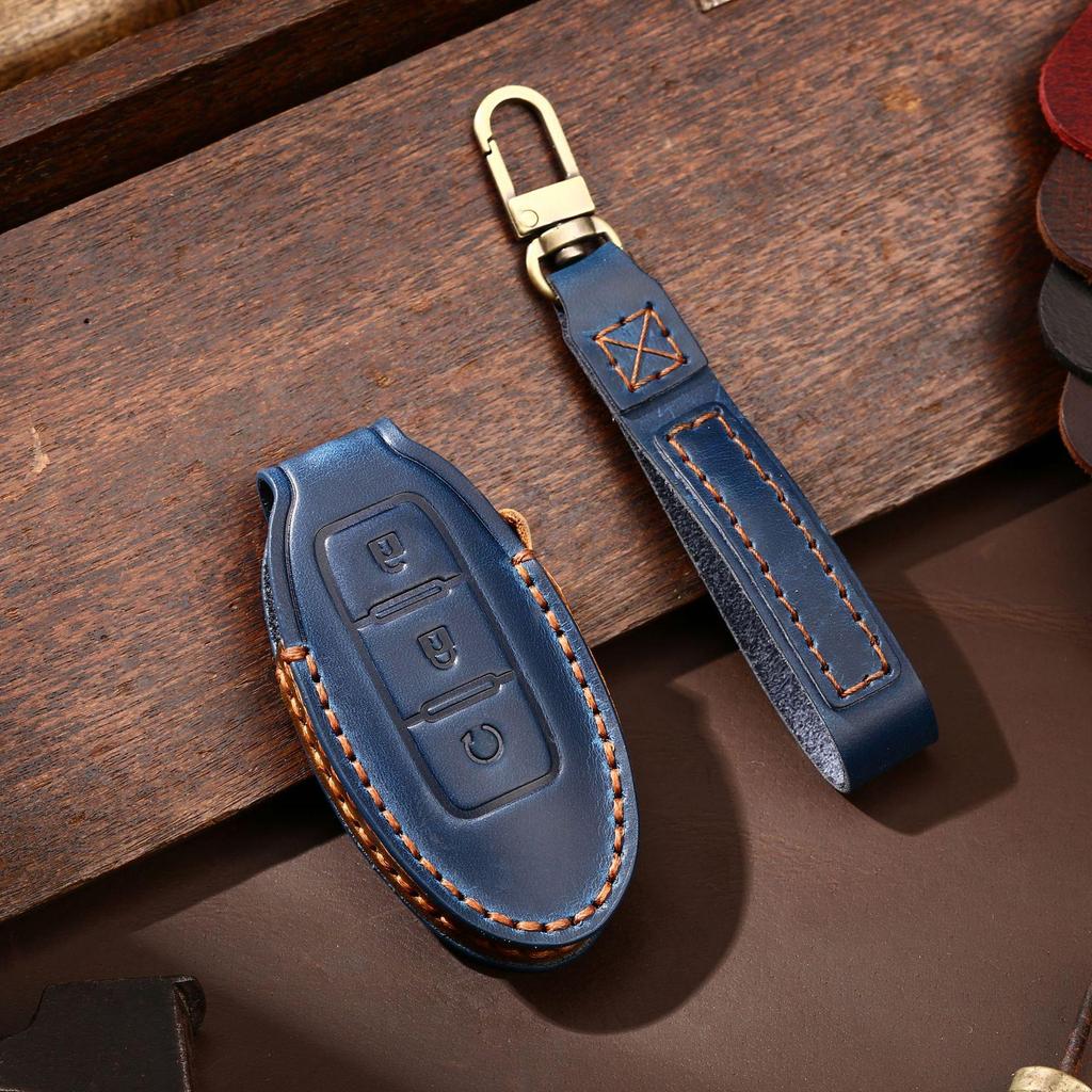 Handmade Leather Key Bag for 2020 Nissan Sylphy, Teana, Qijun, Tiida