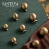Santaya Antiek Messing Ronde Kastgrepen Ladeknopjes Massief Bronzen Knop Retro Messing Keukenbeslag voor Kastmeubilair