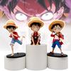 One Piece 3pcs Anime Monkey D Luffy Action Figure Toy Collectible Doll Model
