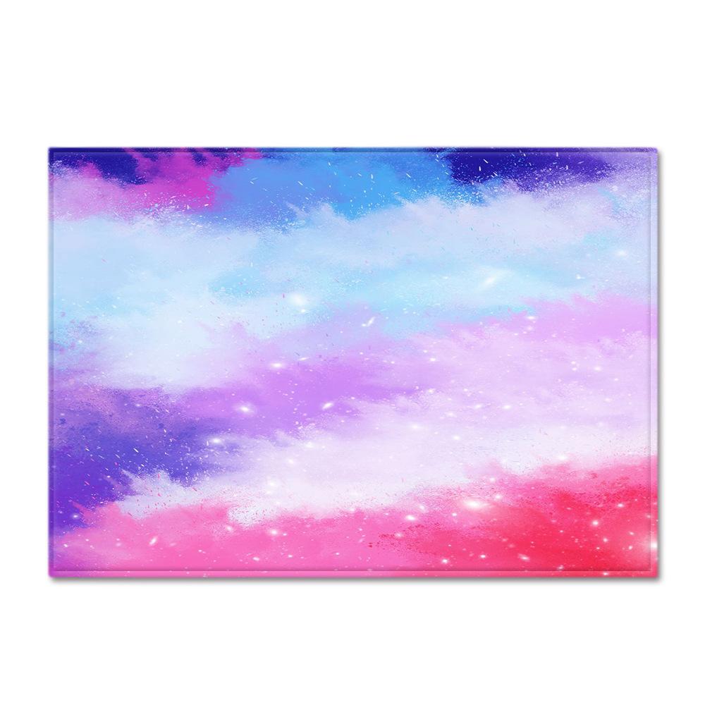 Gradual Change Large Carpet Feather Wind Bedroom Floor Mat