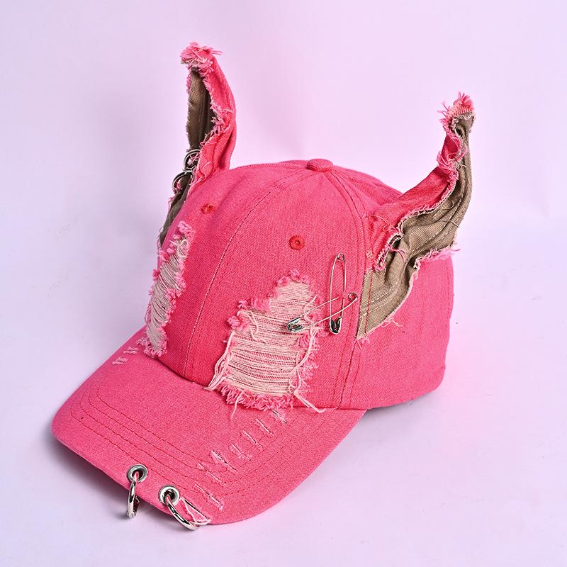 Doberman Dog Ears Hip-Hop Denim Duckbill Cap - Unisex Summer Baseball Hat