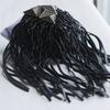 Leather Brooch Beaded Shoulder Jewelry Delicate Shoulder Brooch  Men Women