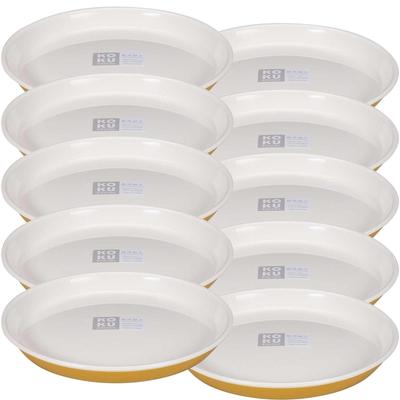 KOKUBO KOKU Round Mustard Diameter X 2cm Set of Made In Side Perfect for Serving 94154 Plates, Small, Yellow, 17.5cm Height, 10, Japan, Kitchen,